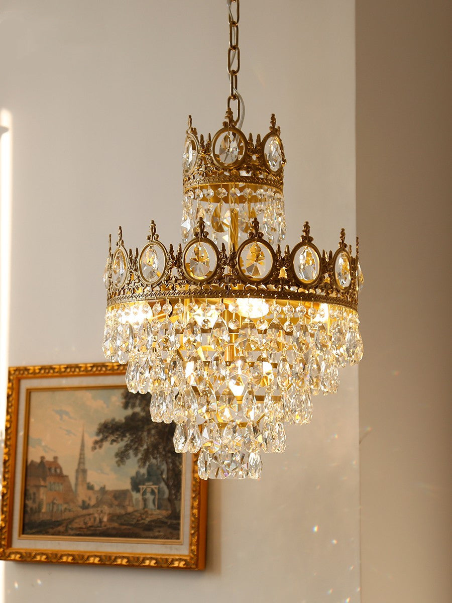 Lustra Pendant Lamp Vintage Crystal Droplets - Letslighting