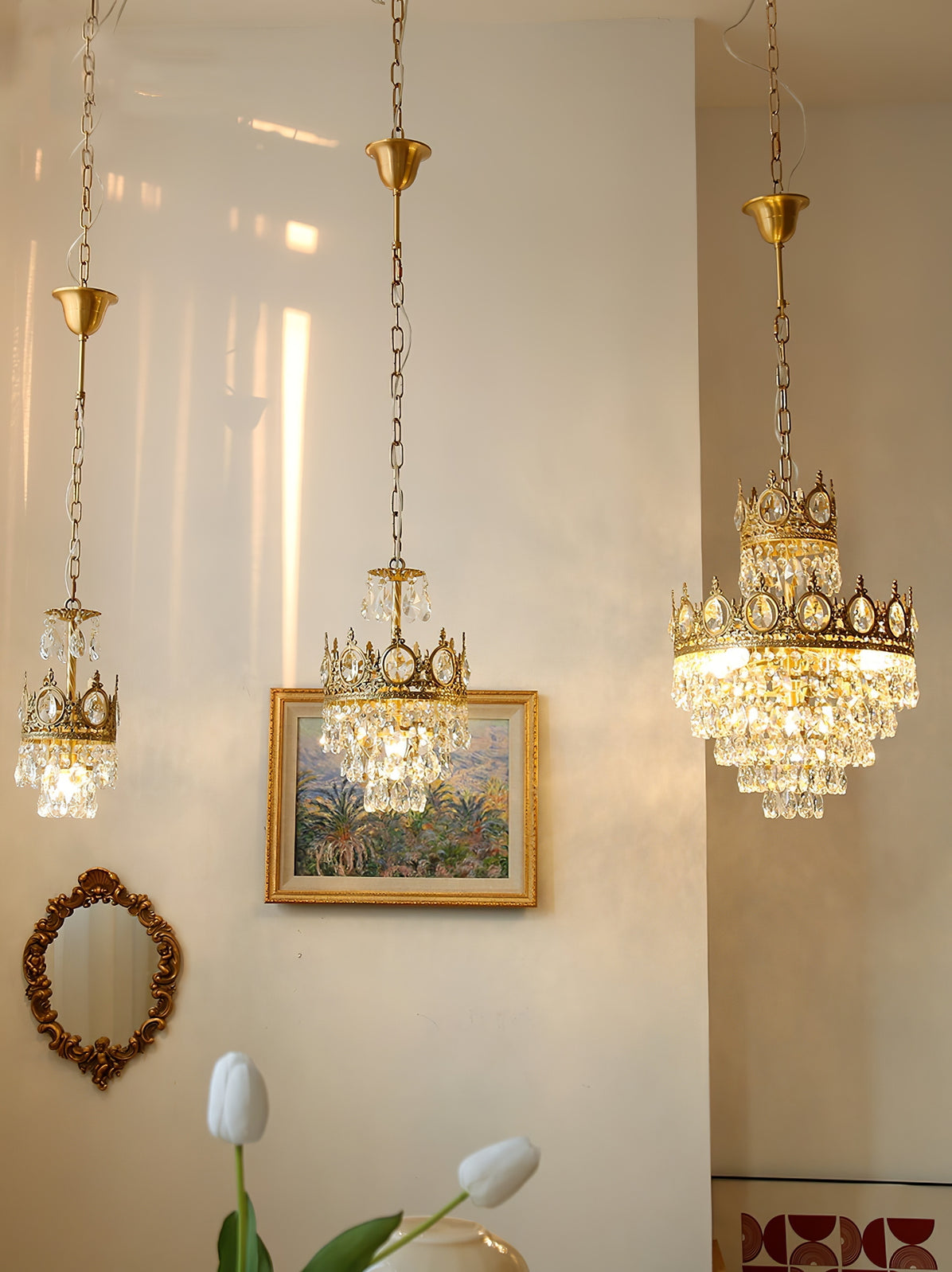 Lustra Pendant Lamp Vintage Crystal Droplets - Letslighting