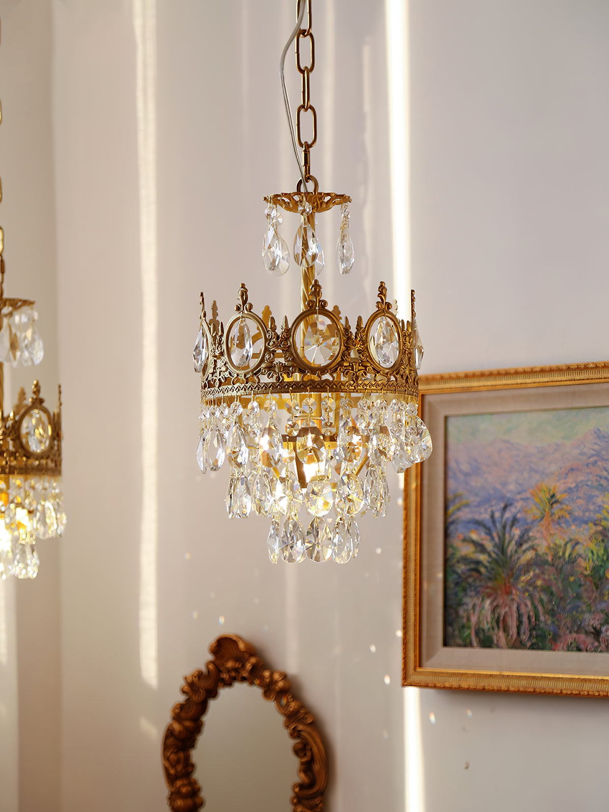 Lustra Pendant Lamp Vintage Crystal Droplets - Letslighting