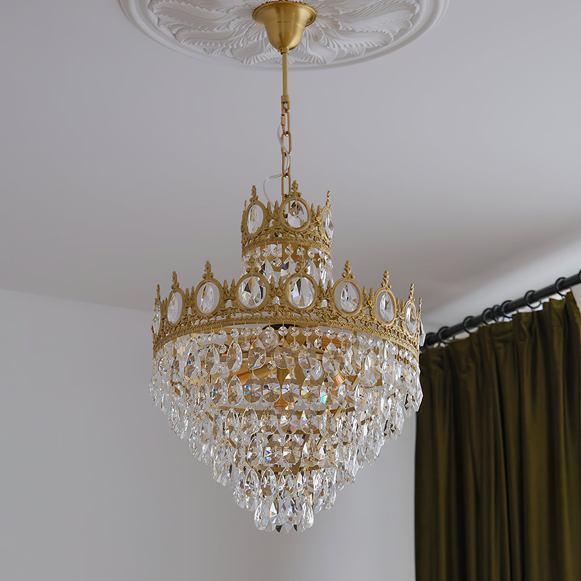 Lustra Pendant Lamp Vintage Crystal Droplets - Letslighting