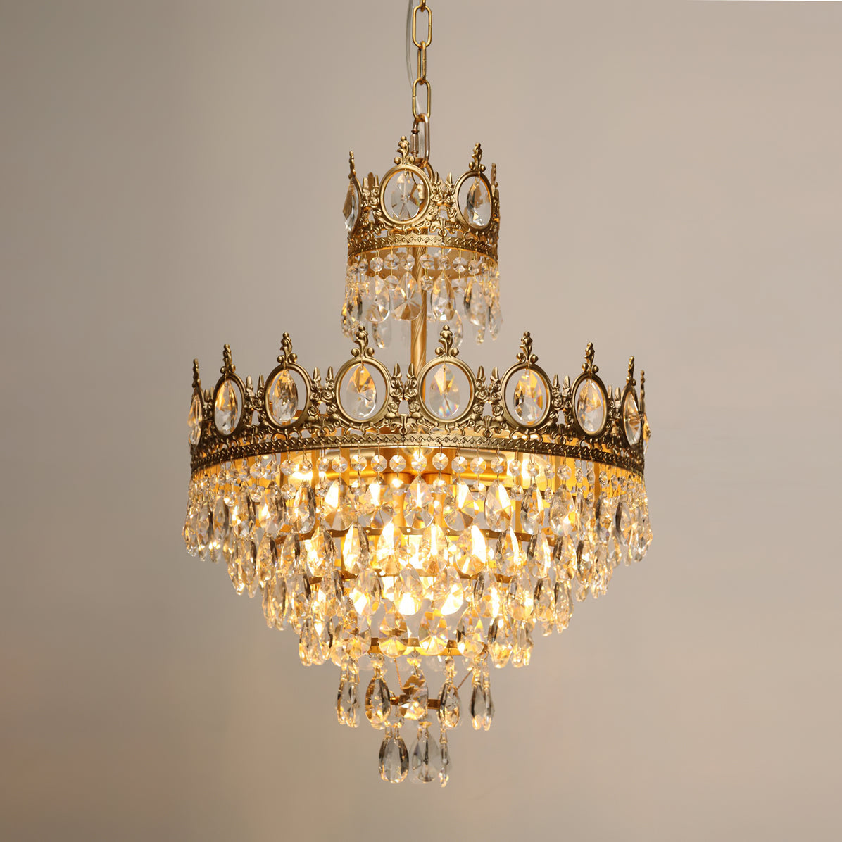 Lustra Pendant Lamp Vintage Crystal Droplets - Letslighting