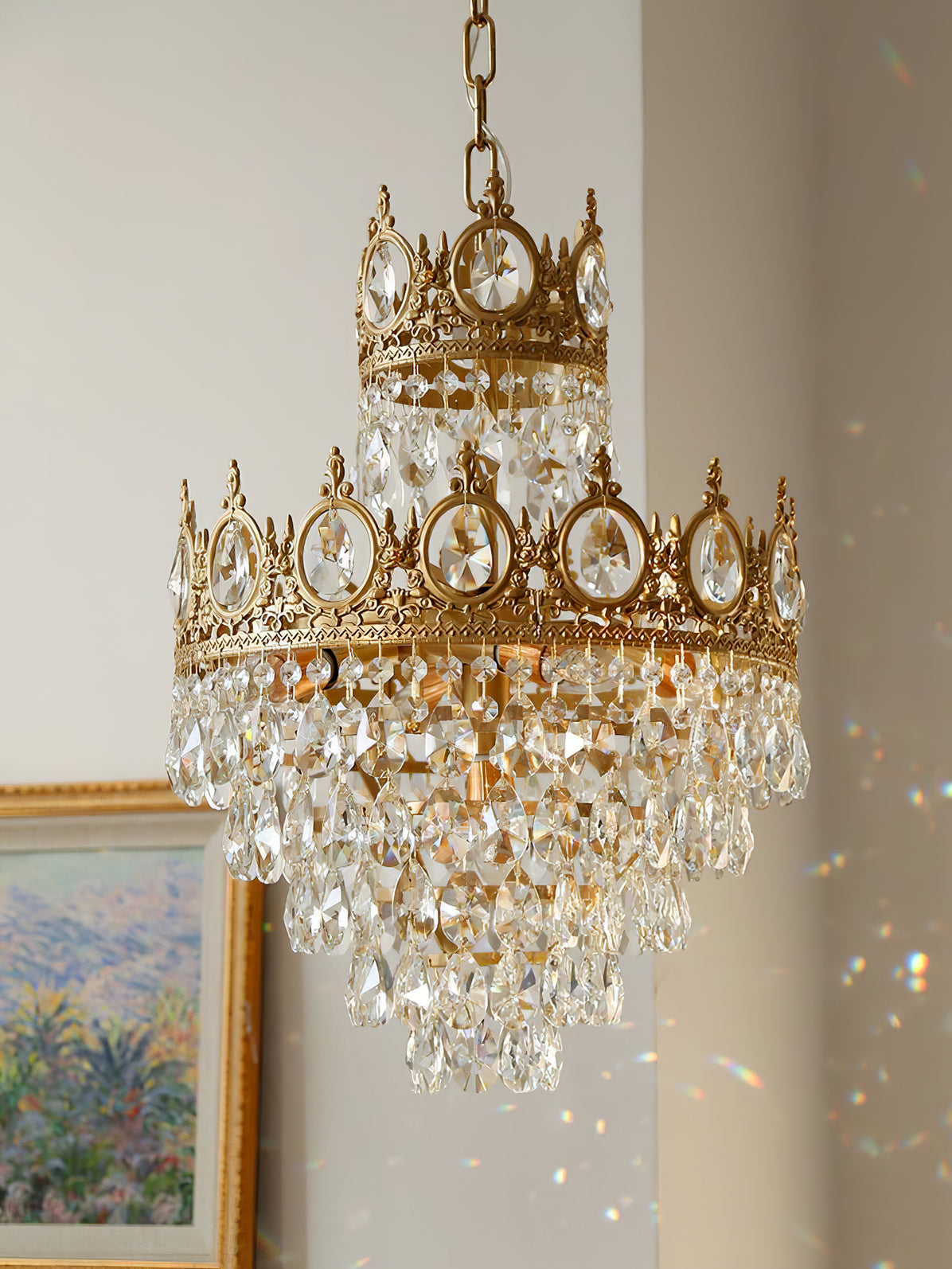Lustra Pendant Lamp Vintage Crystal Droplets - Letslighting
