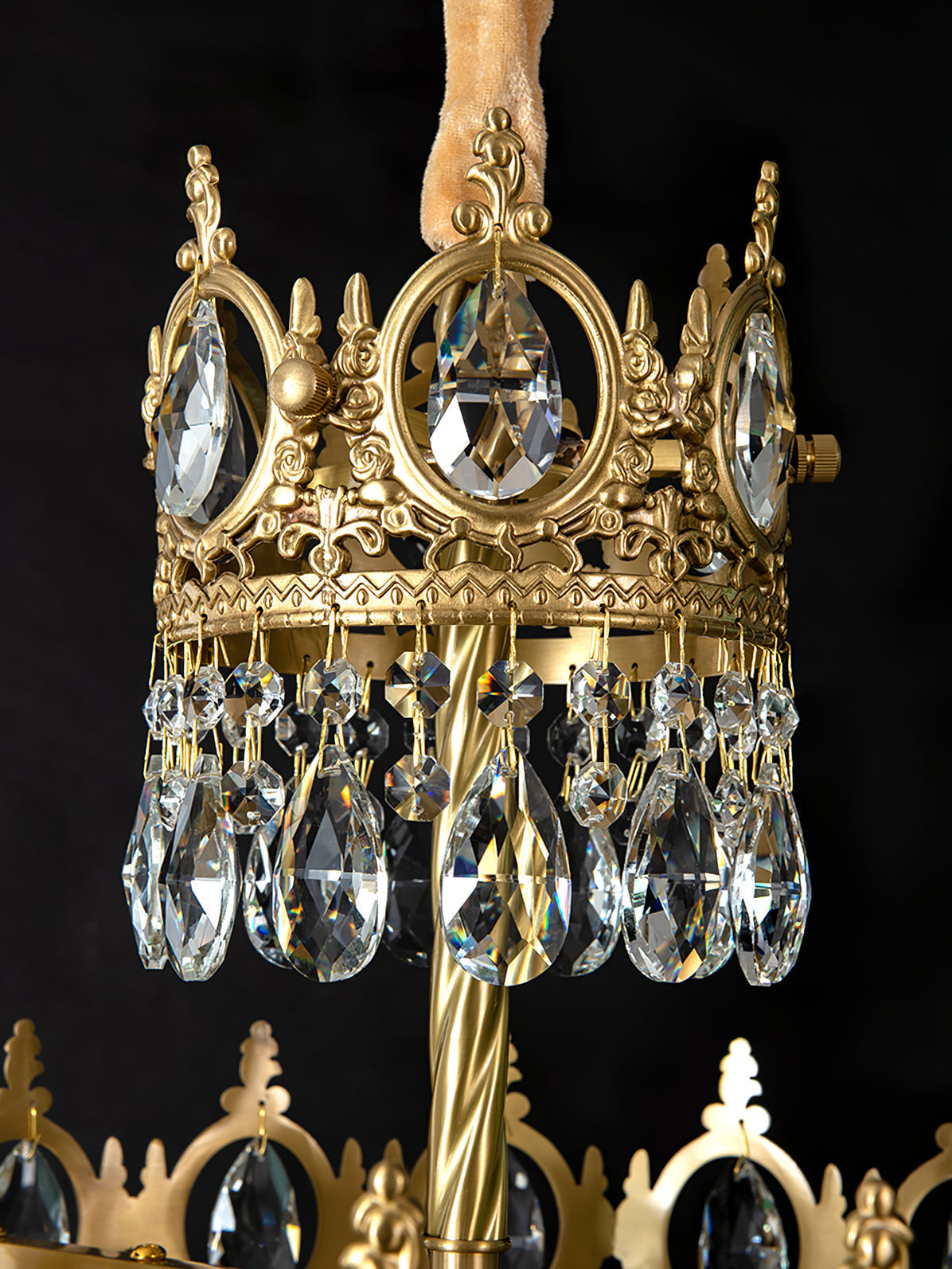 Lustra Pendant Lamp Vintage Crystal Droplets - Letslighting