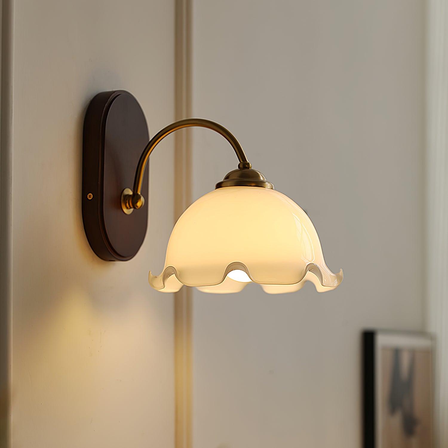 Esola White Glass Wall Lamp - Letslighting