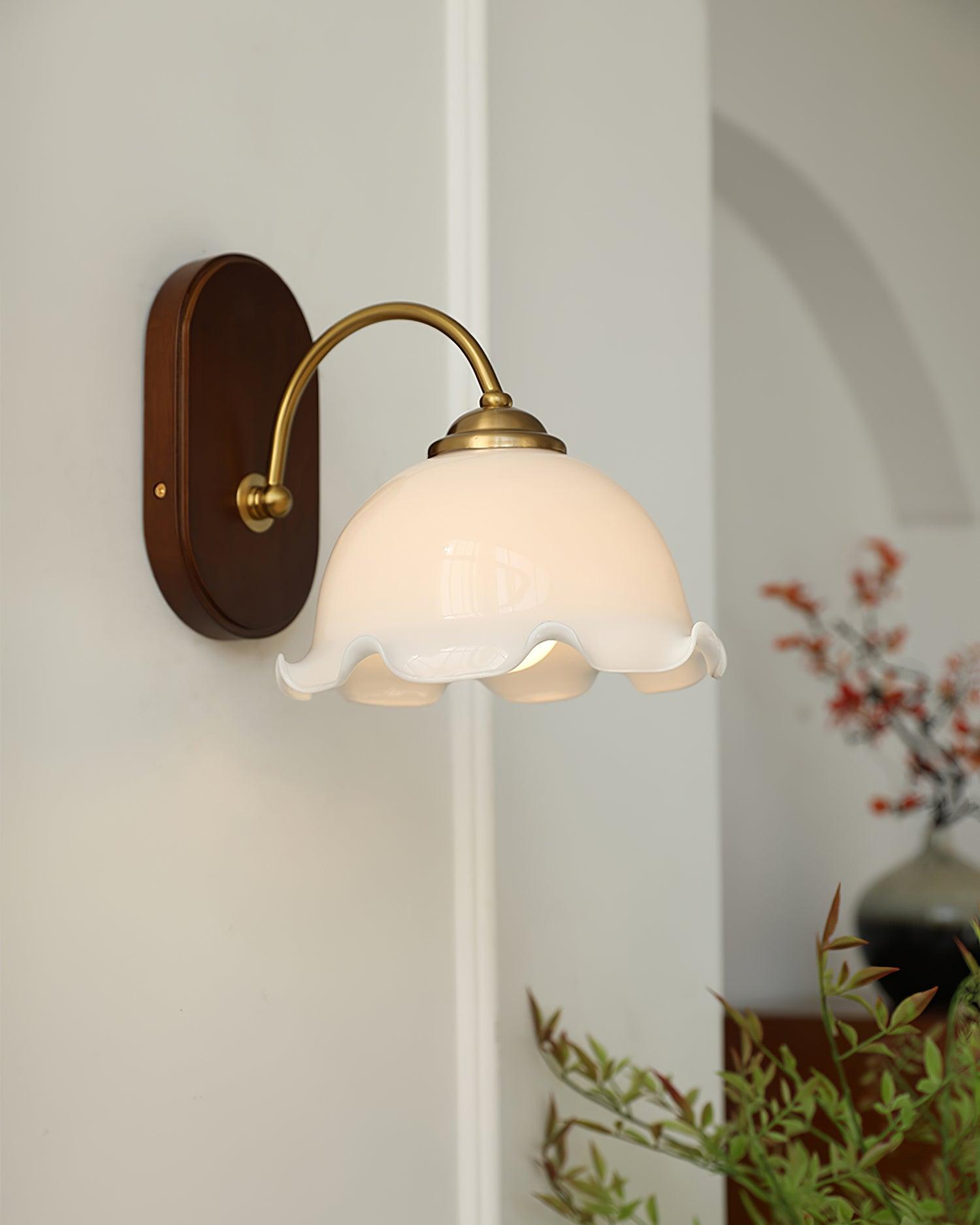 Esola White Glass Wall Lamp - Letslighting