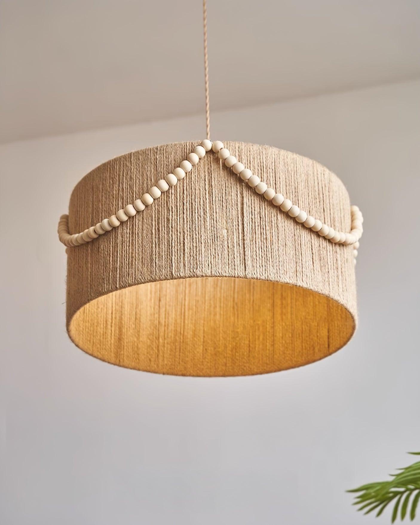 Liviza Pendant Lamp Jute Handwoven Organic Vintage - Letslighting