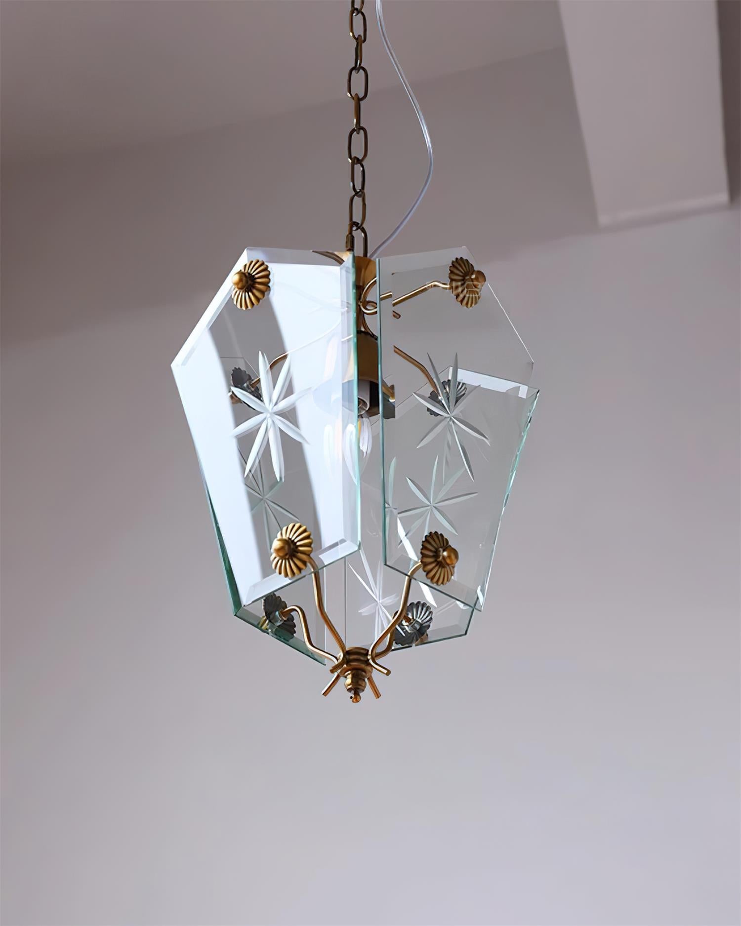 Vintage Pendant Lamp Matcha-Style Glass - Letslighting