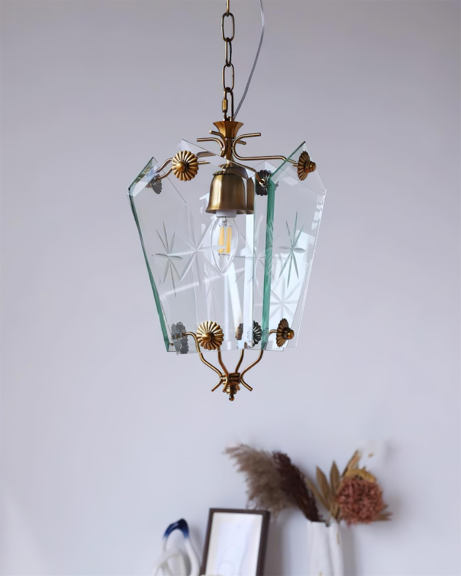 Vintage Pendant Lamp Matcha-Style Glass - Letslighting