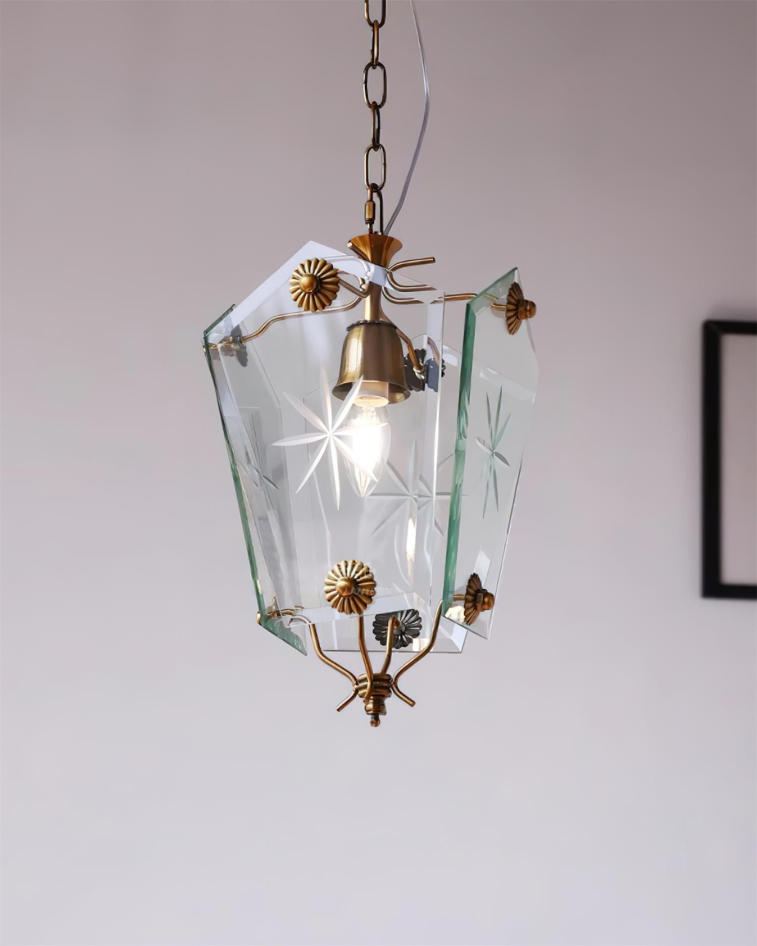 Vintage Pendant Lamp Matcha-Style Glass - Letslighting