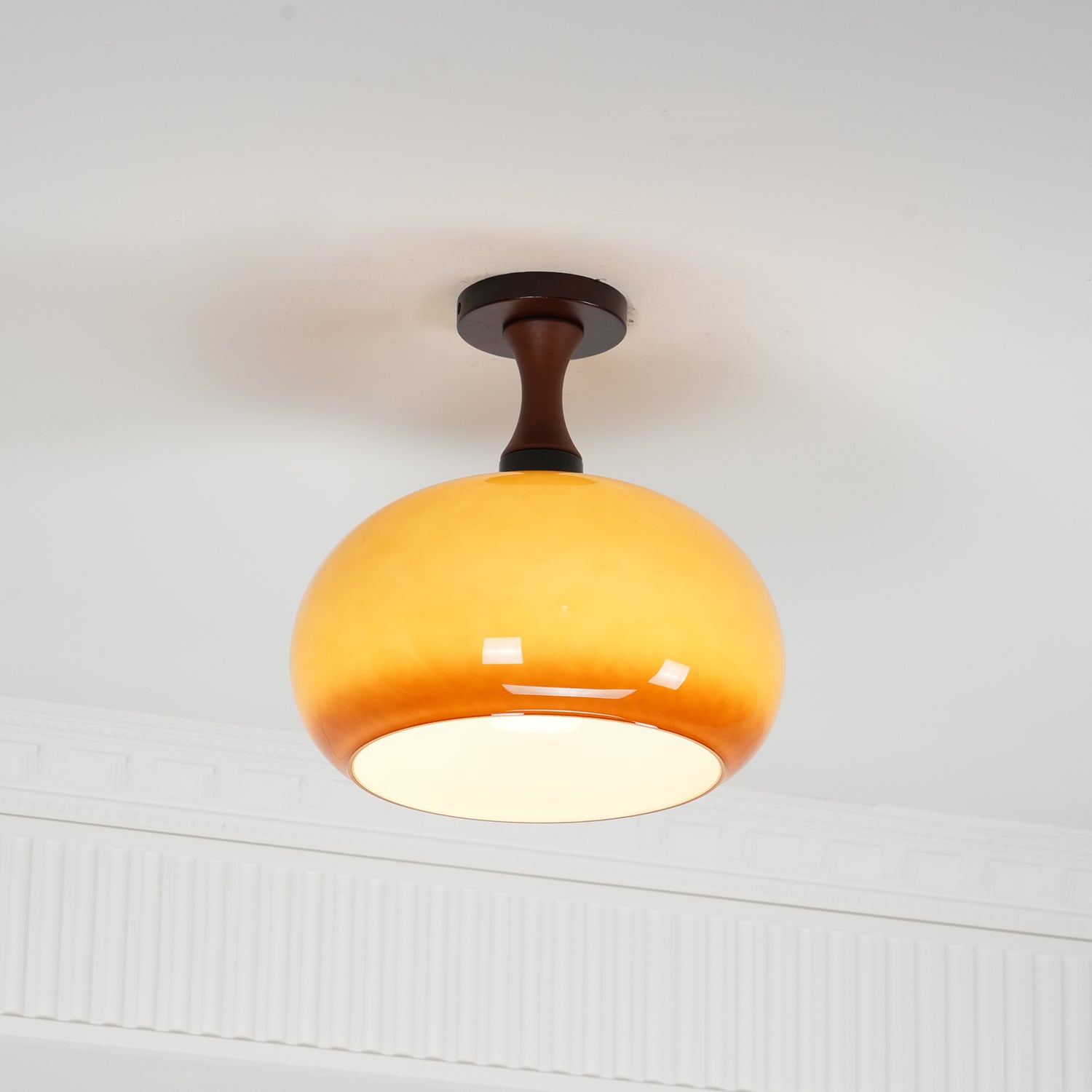 Liora Amber Glass Ceiling Light - Letslighting