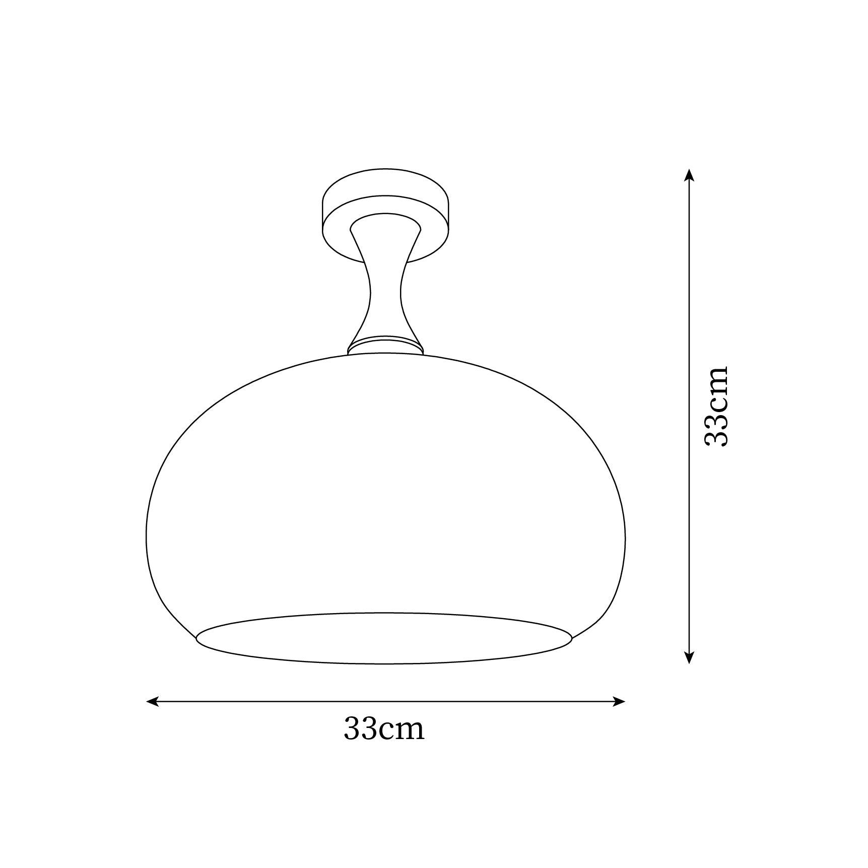 Liora Amber Glass Ceiling Light - Letslighting