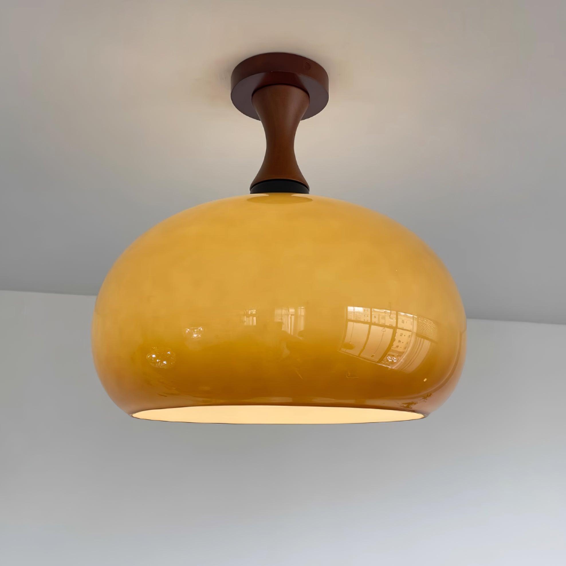 Liora Amber Glass Ceiling Light - Letslighting