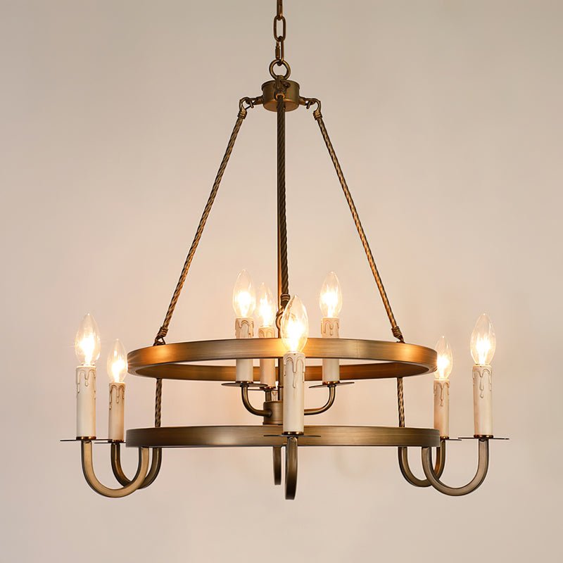 Vintara Brass Candle Chandelier - Letslighting