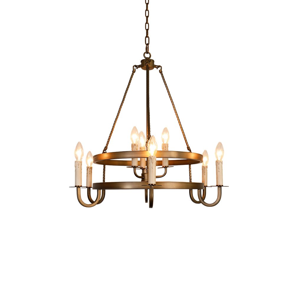 Vintara Brass Candle Chandelier - Letslighting