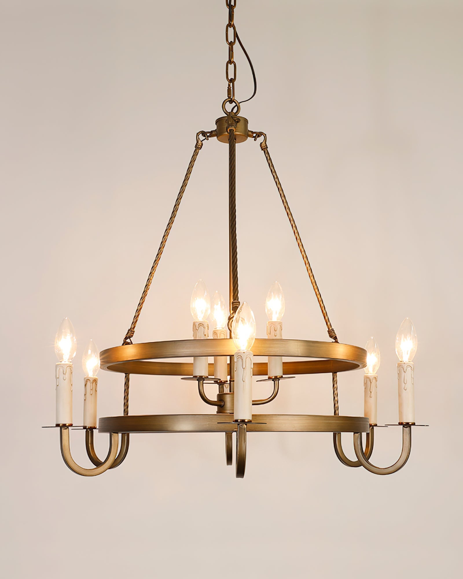 Vintara Brass Candle Chandelier - Letslighting