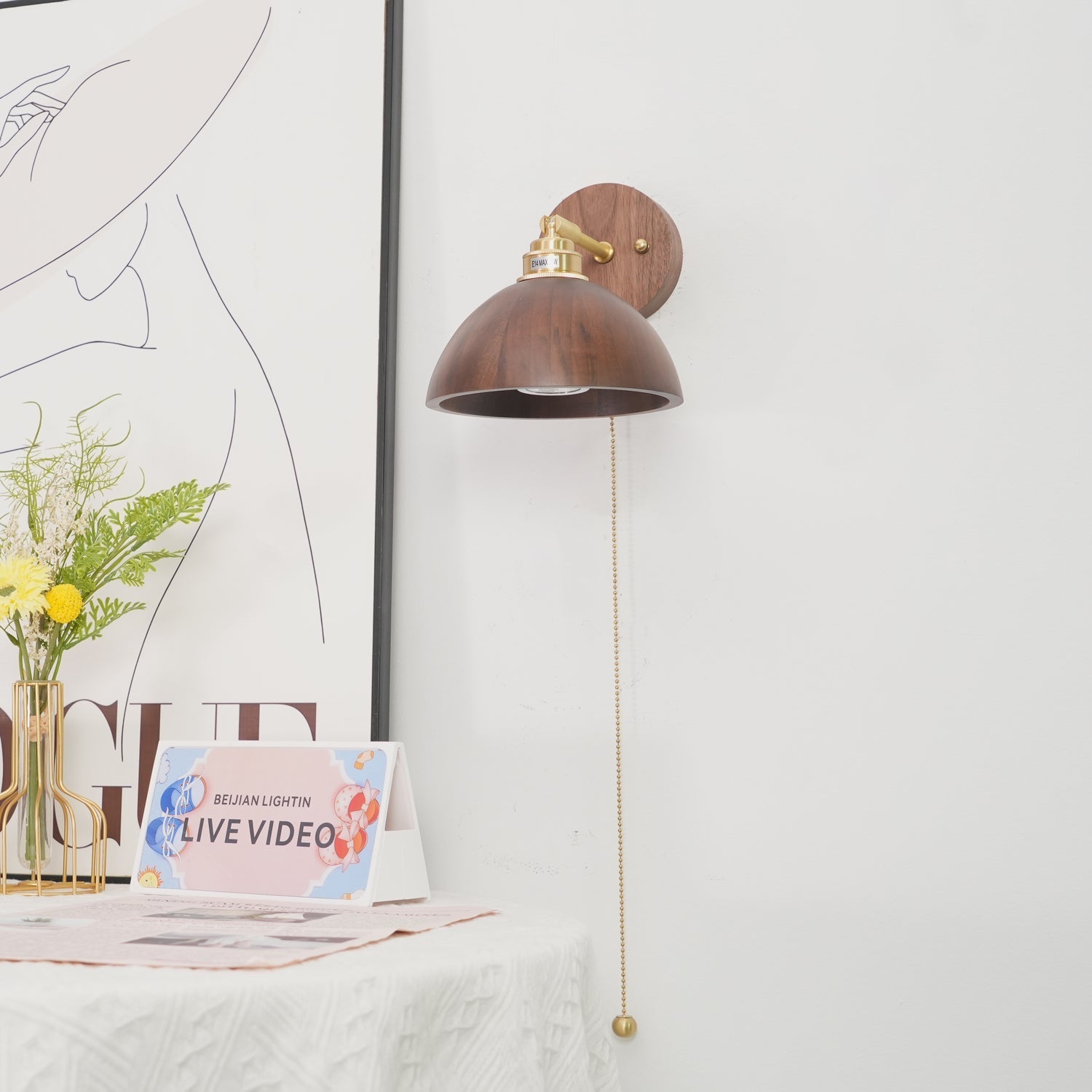 Arsole Traditional Elegance Pull Brass Wall Lamp - Letslighting