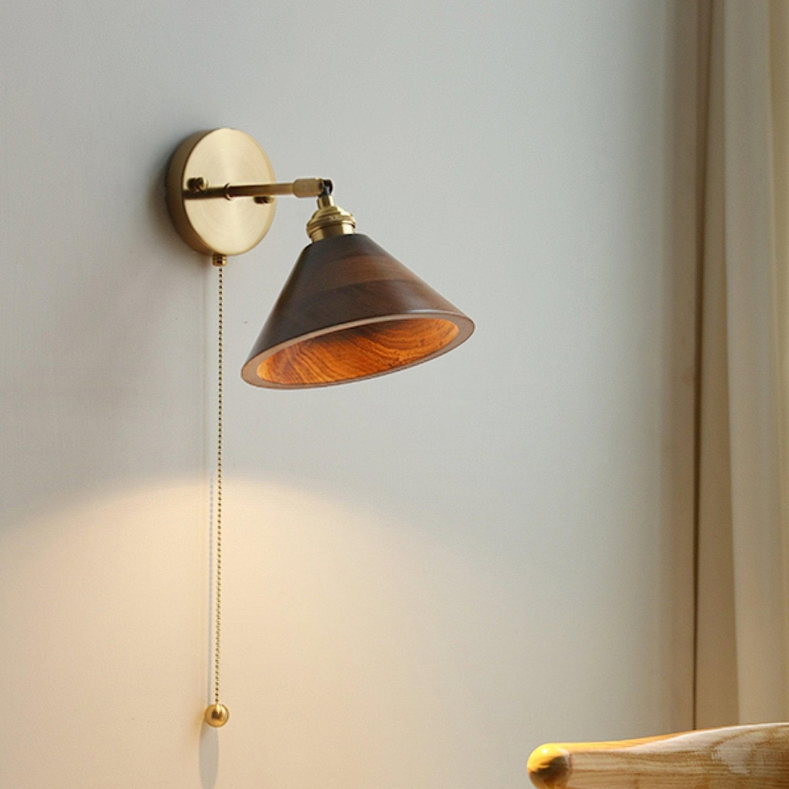 Muto Vintage Pull Chain Switch Wall Lamp Plug-IN /Hardwire - Letslighting