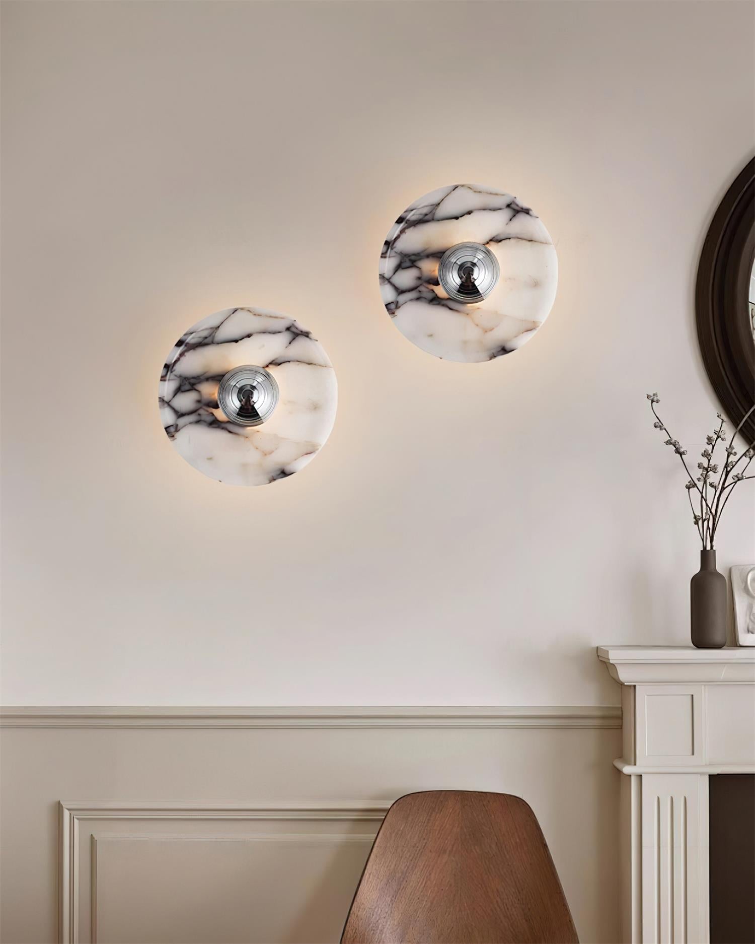 Wall Lamp Marble Disc LED Modern Light Fixture Multiple Colors - Letslighting