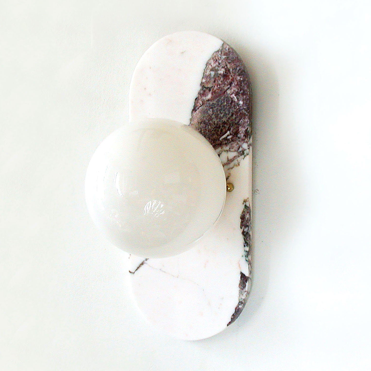 Evenara Modern Minimalist Oval Marble Glass Wall Lamp - Letslighting