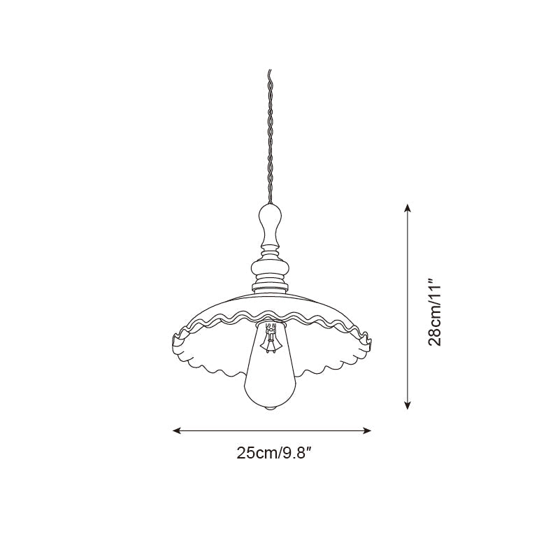 Violla Pendant Lamp Porcelain Floral Accent - Letslighting