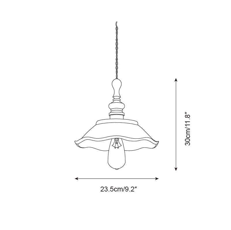 Violla Pendant Lamp Porcelain Floral Accent - Letslighting