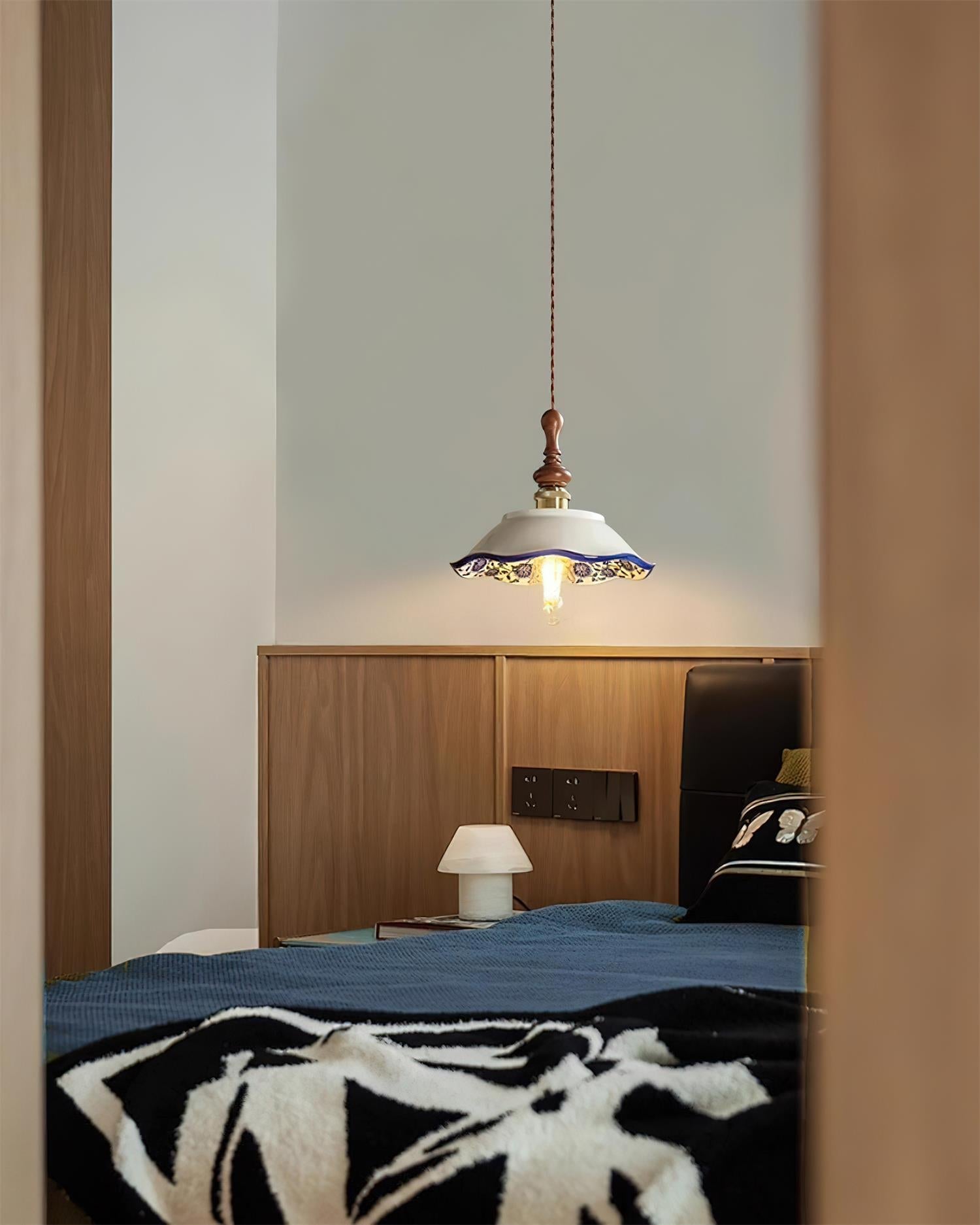 Violla Pendant Lamp Porcelain Floral Accent - Letslighting