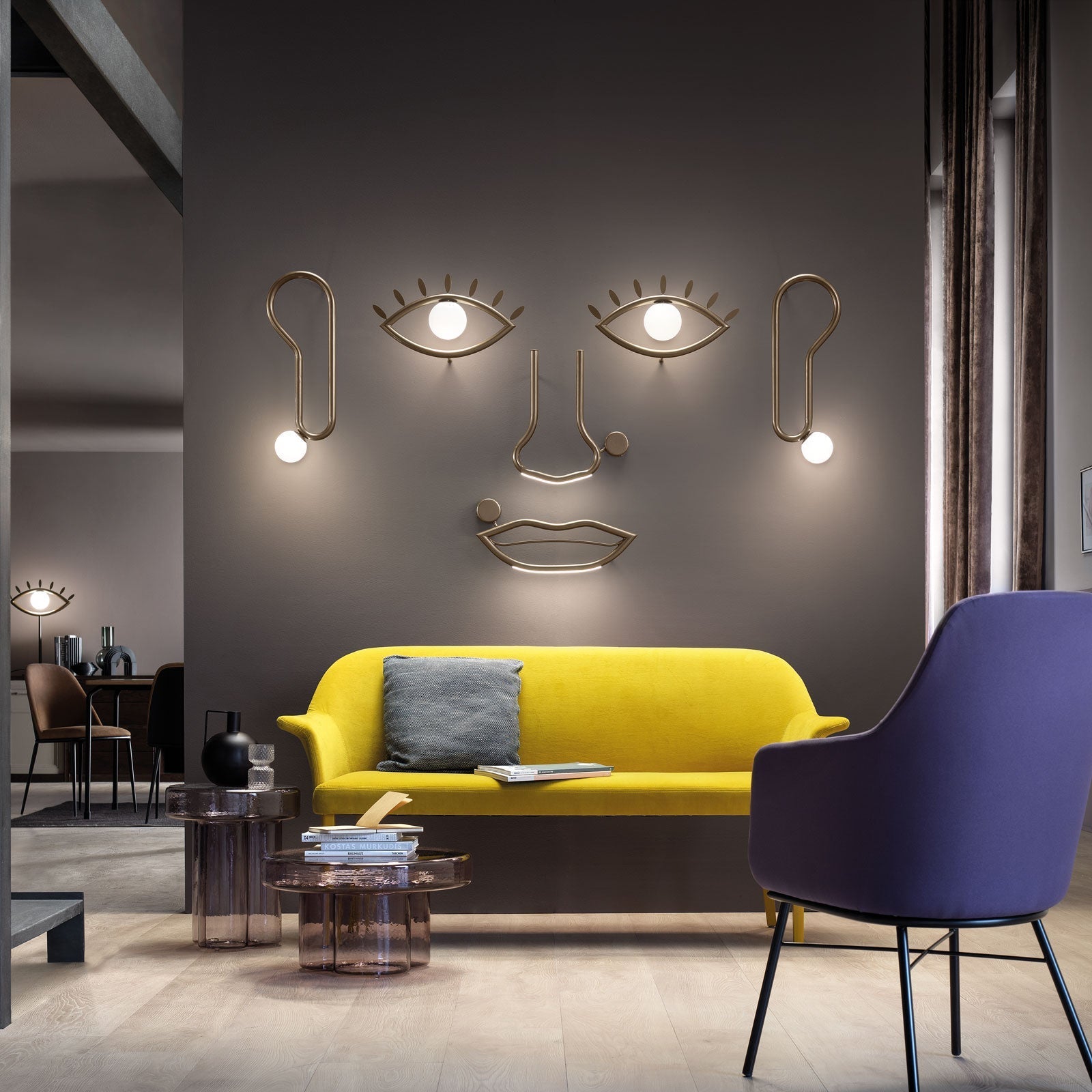 Oldore Individual Creativity Brass Glass Wall Lamp - Letslighting