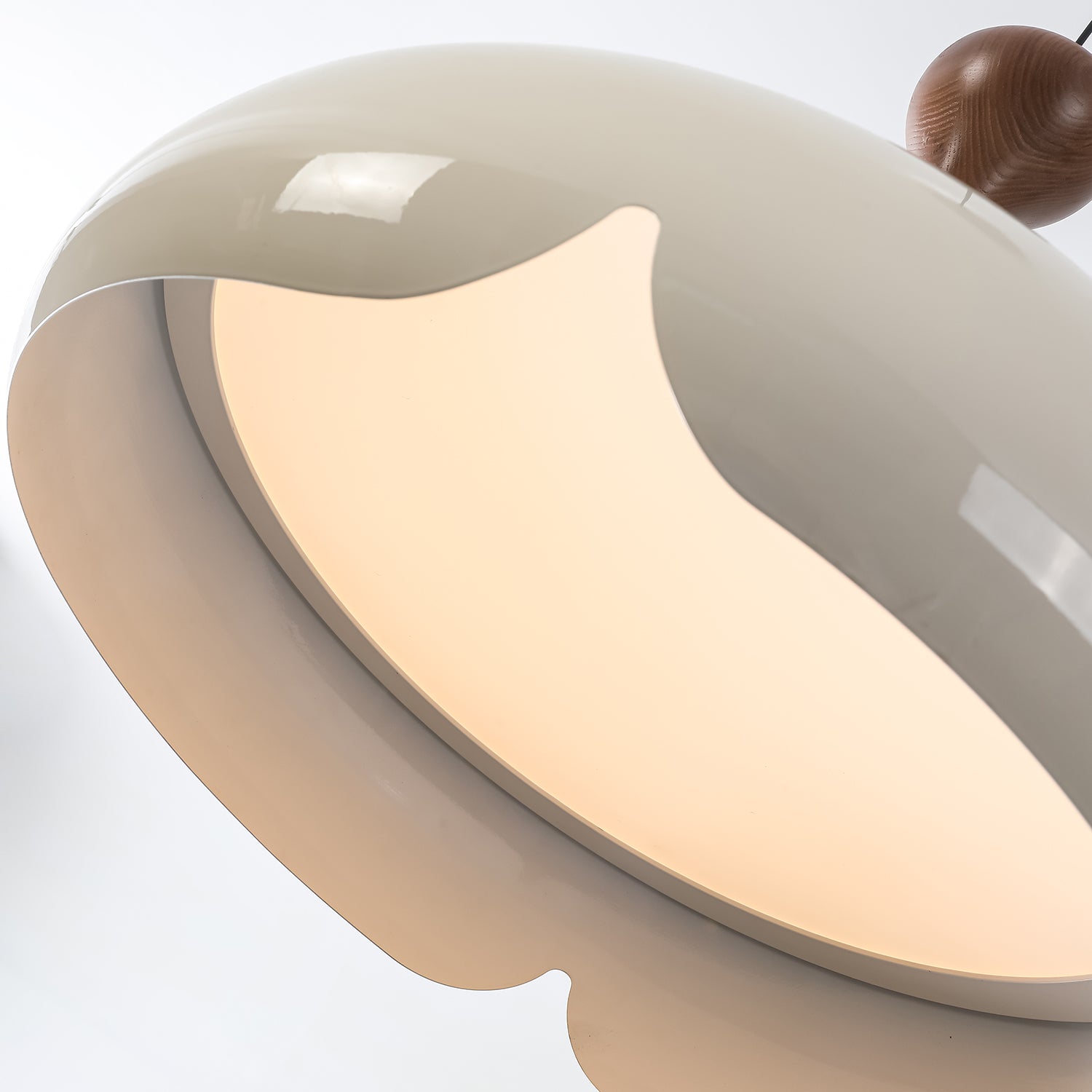 Cat Pendant Lamp Glossy Dome Wood Ears - Letslighting