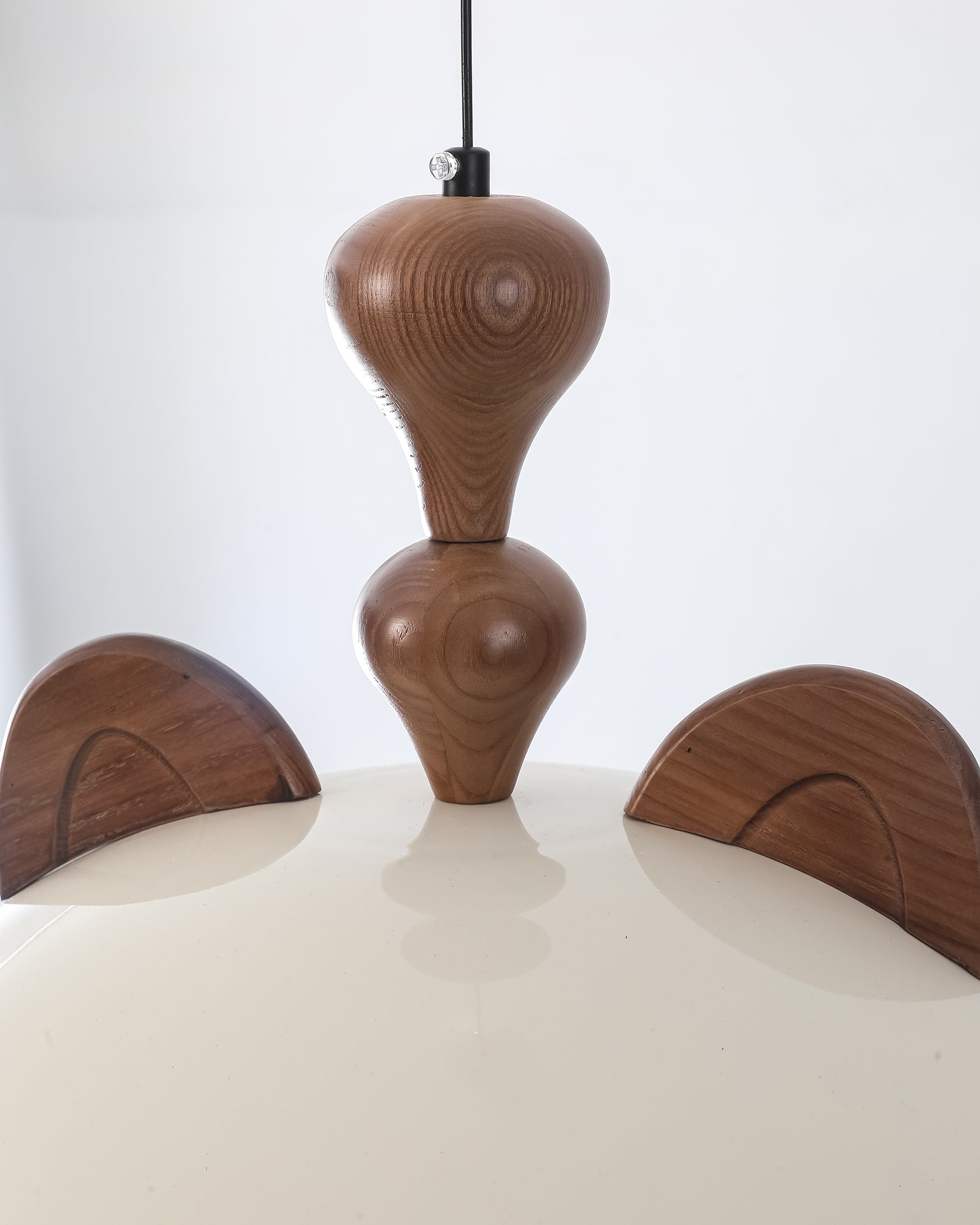 Cat Pendant Lamp Glossy Dome Wood Ears - Letslighting