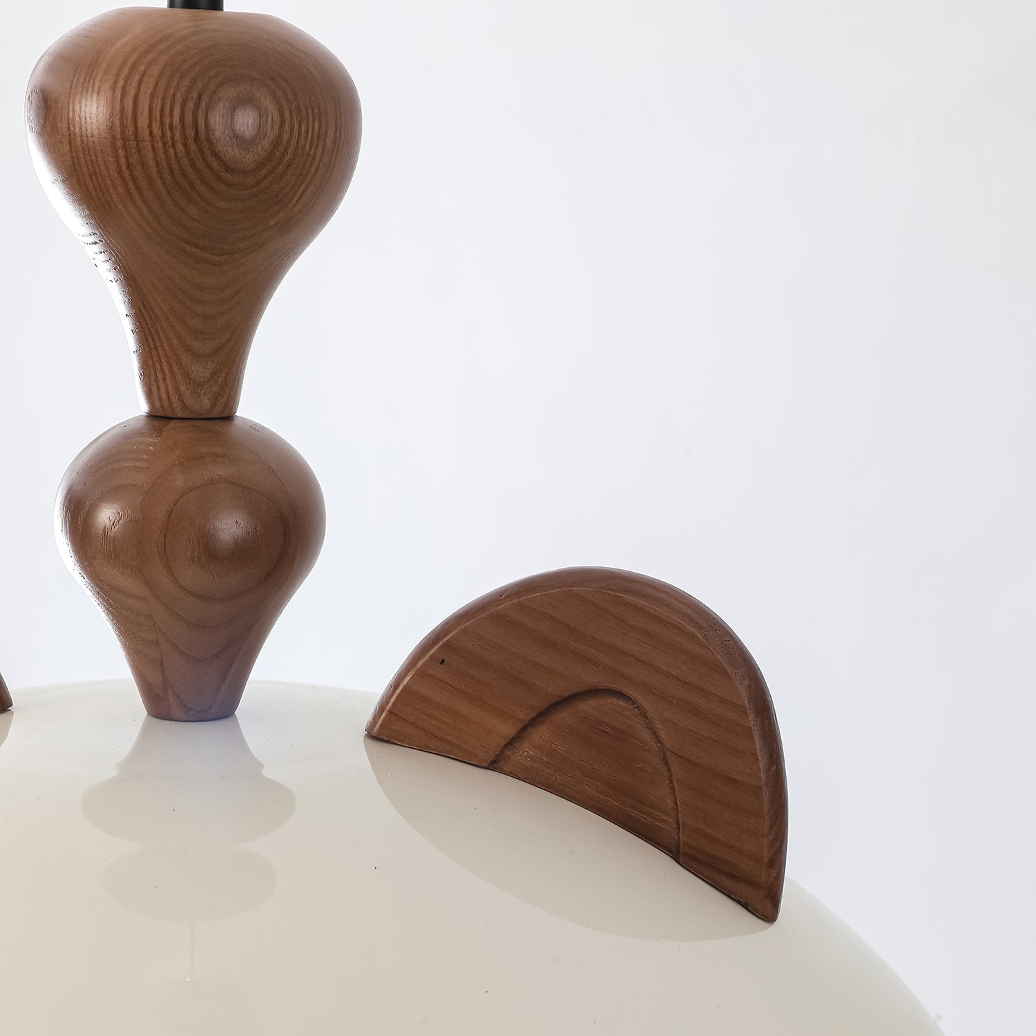 Cat Pendant Lamp Glossy Dome Wood Ears - Letslighting