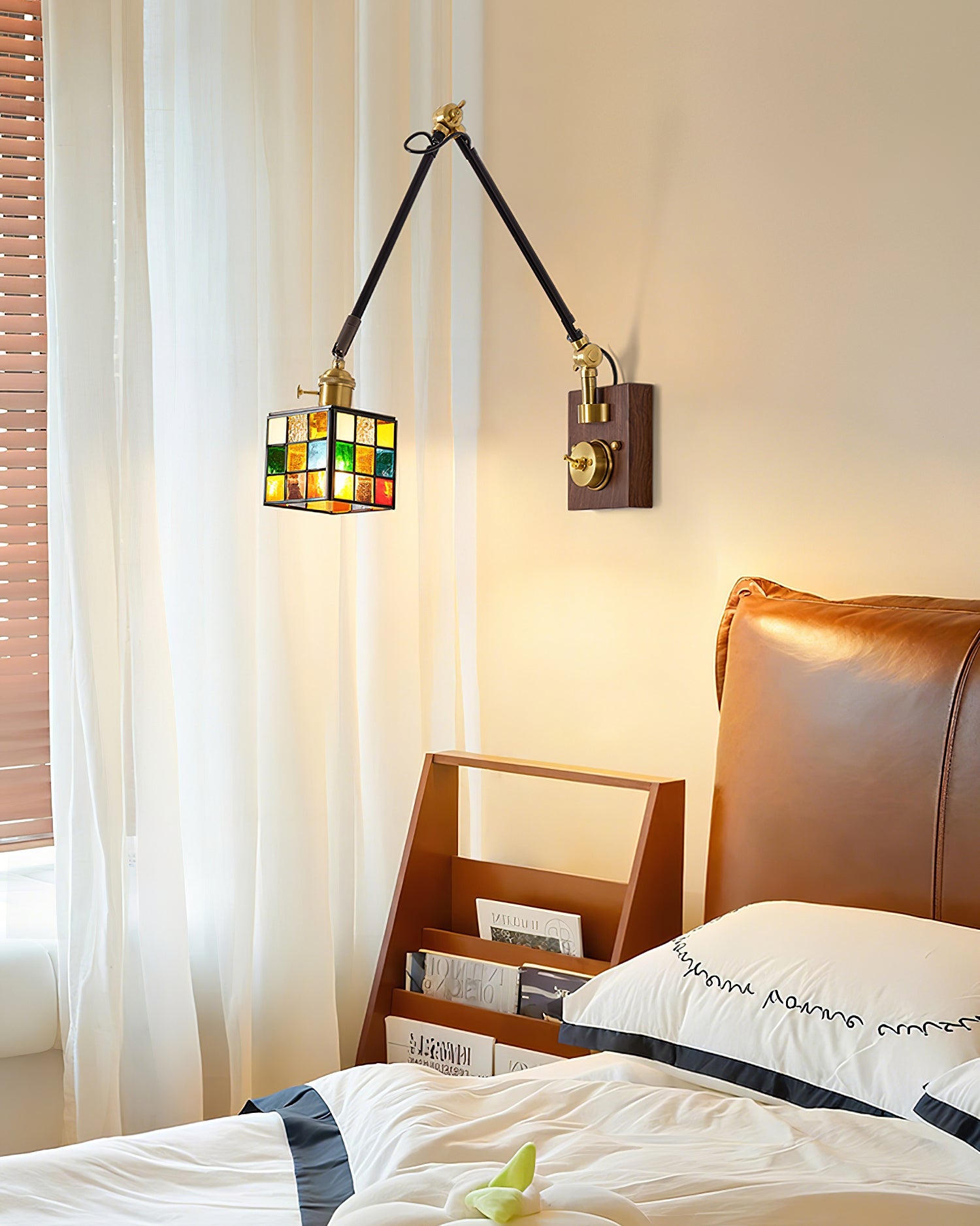 Tiffany Mosaic Wall Lamp Wood - Letslighting
