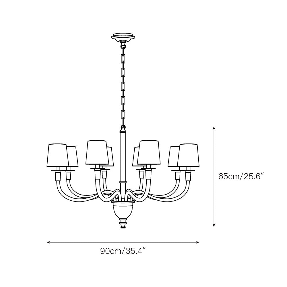Syvinor Postmodern Luxury Crystal Fabric Chandelier - Letslighting