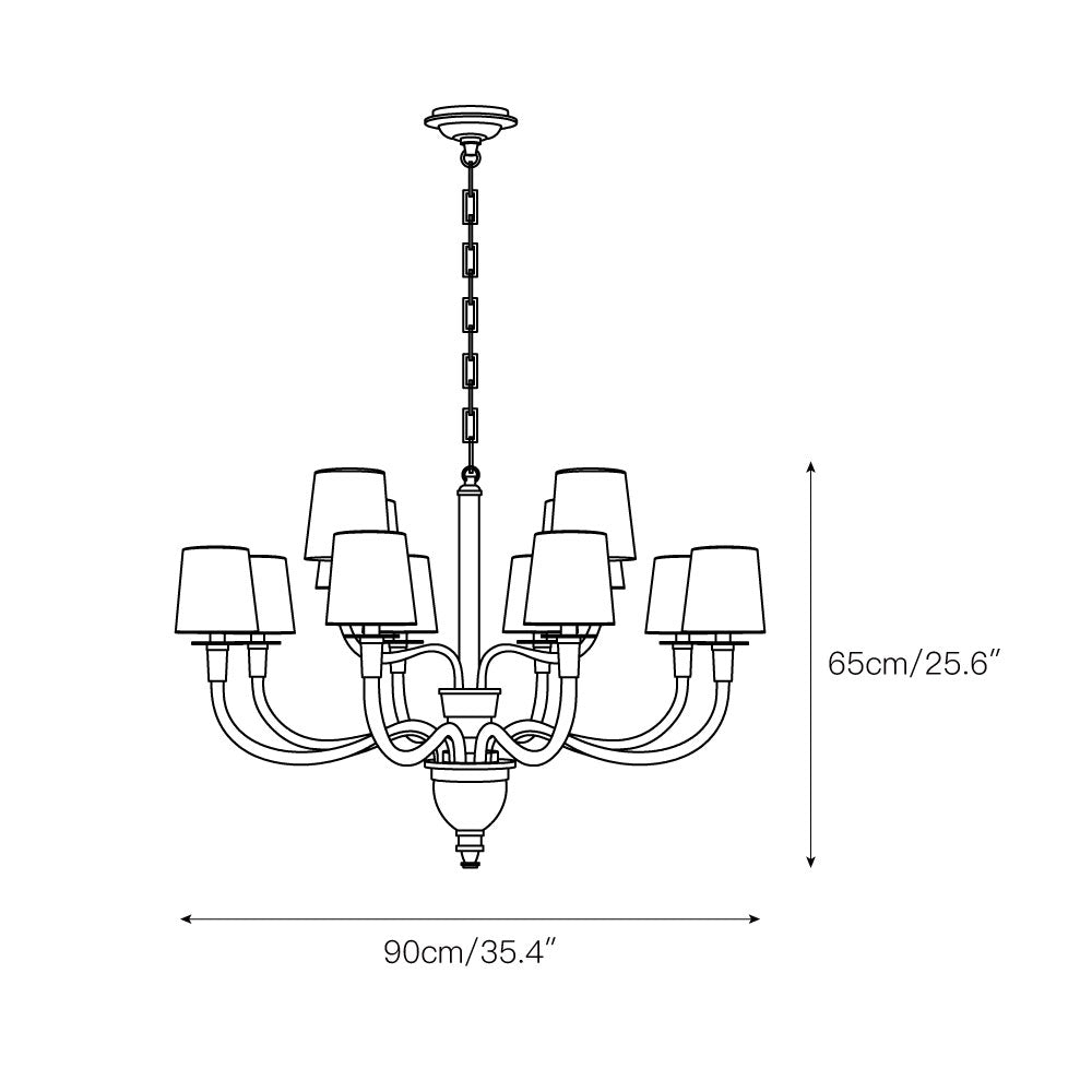 Syvinor Postmodern Luxury Crystal Fabric Chandelier - Letslighting