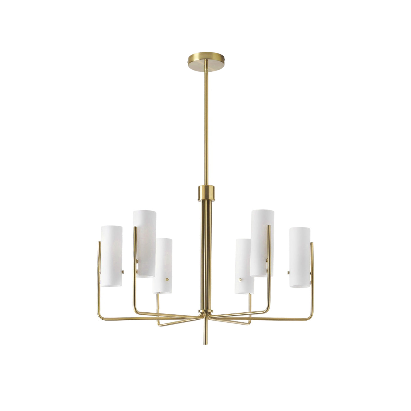 Ivraeus Vintage Industrial Brass Glass Chandelier - Letslighting
