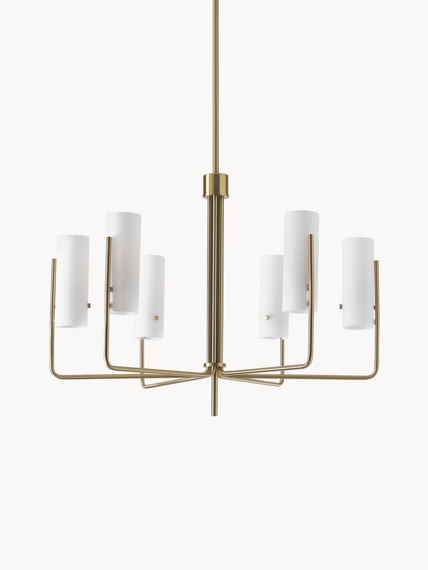 Ivraeus Vintage Industrial Brass Glass Chandelier - Letslighting