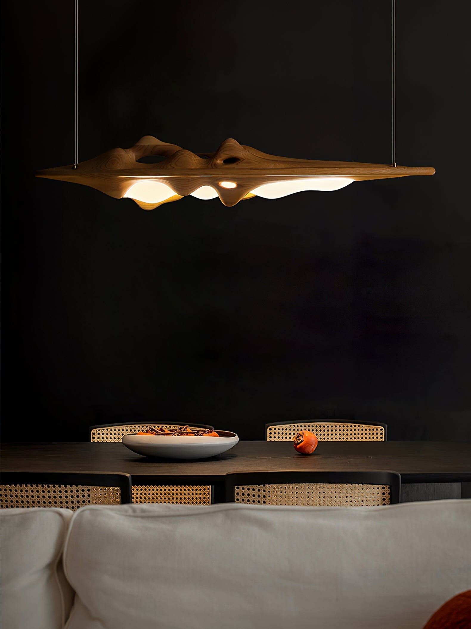 Ulsorira Topographic Wood Pendant Light - Letslighting