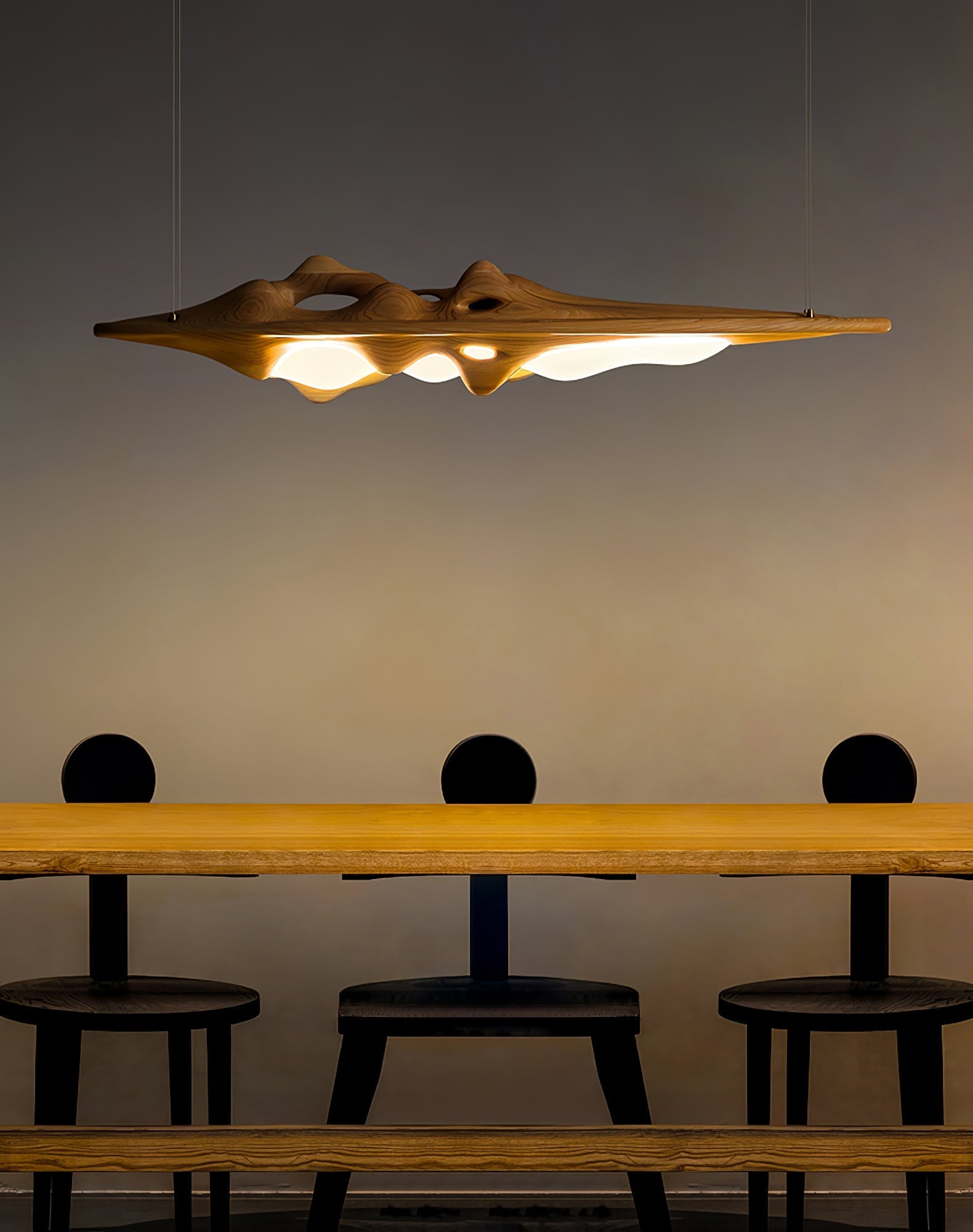 Ulsorira Topographic Wood Pendant Light - Letslighting