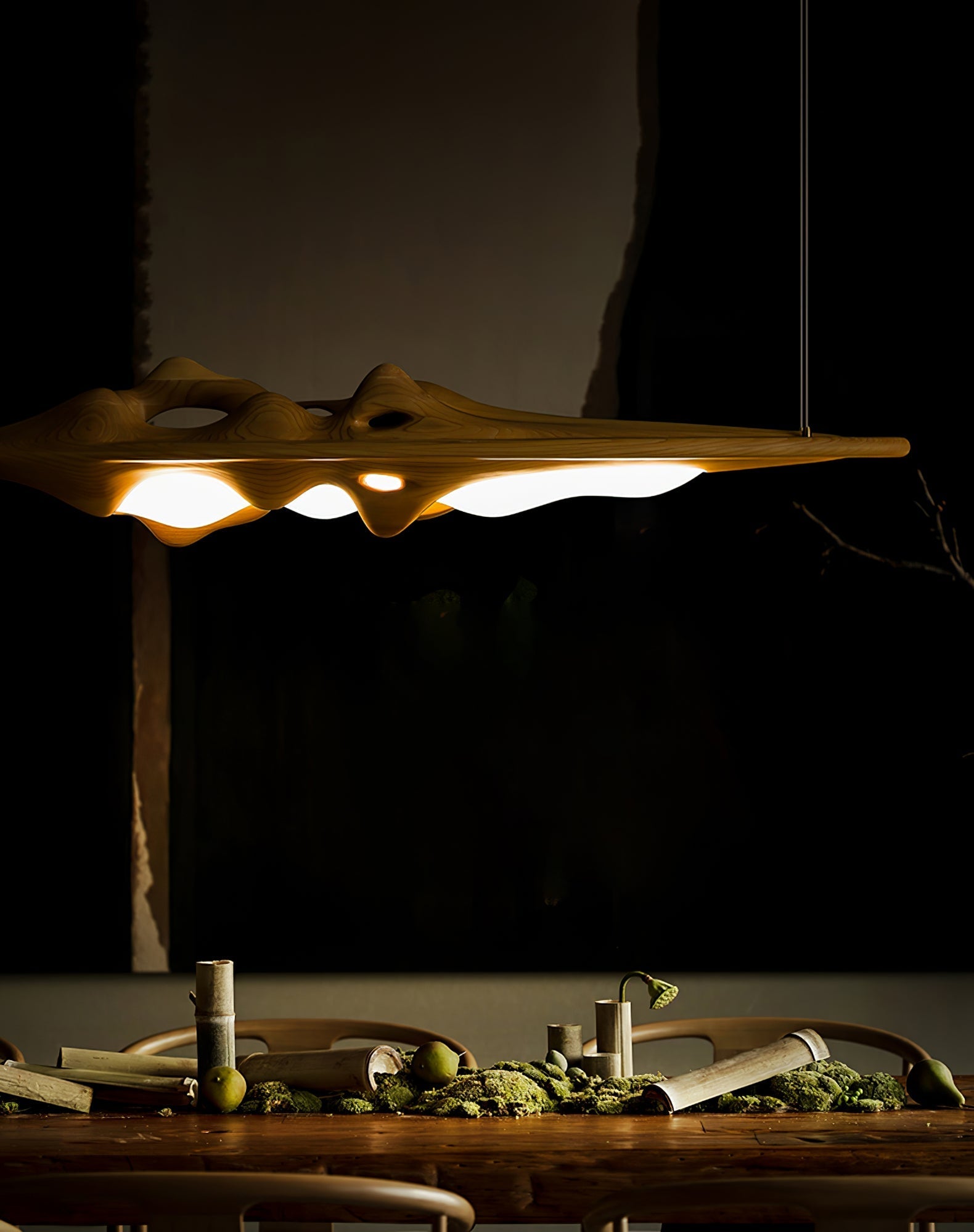 Ulsorira Topographic Wood Pendant Light - Letslighting