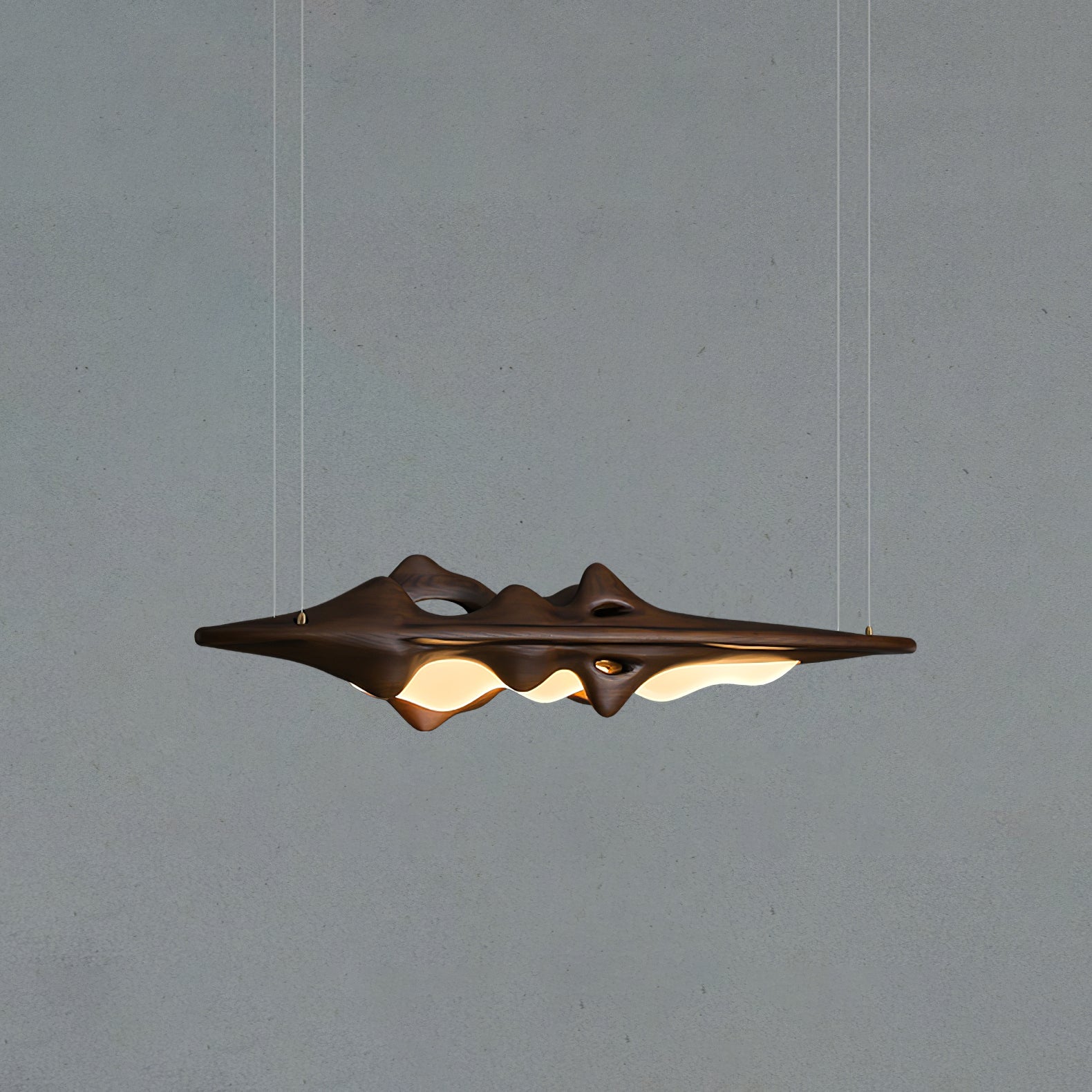 Ulsorira Topographic Wood Pendant Light - Letslighting