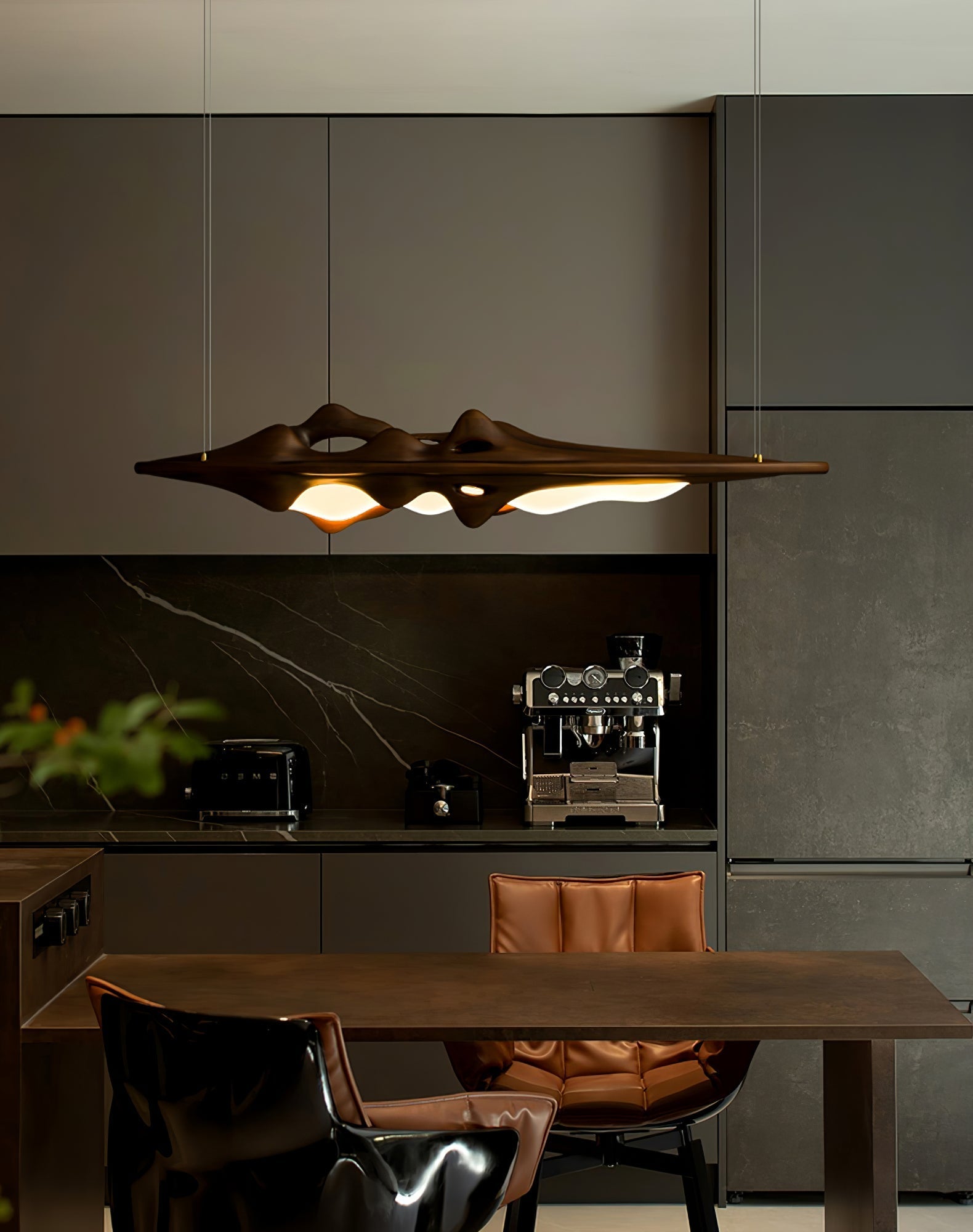 Ulsorira Topographic Wood Pendant Light - Letslighting