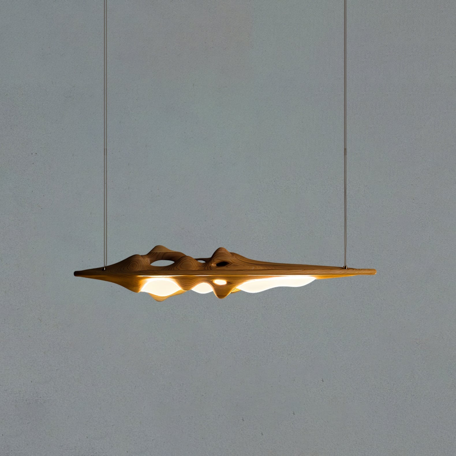 Ulsorira Topographic Wood Pendant Light - Letslighting