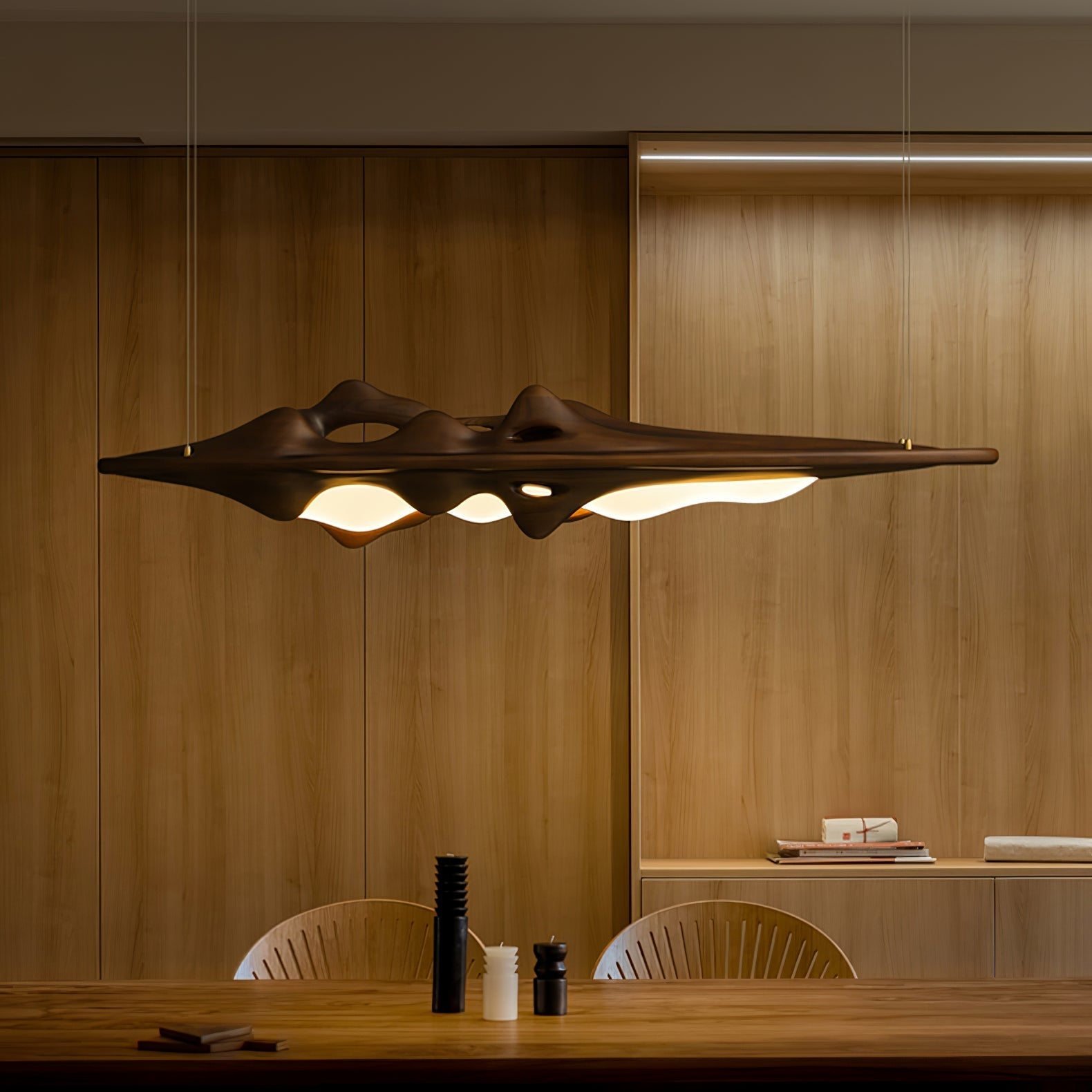Ulsorira Topographic Wood Pendant Light - Letslighting