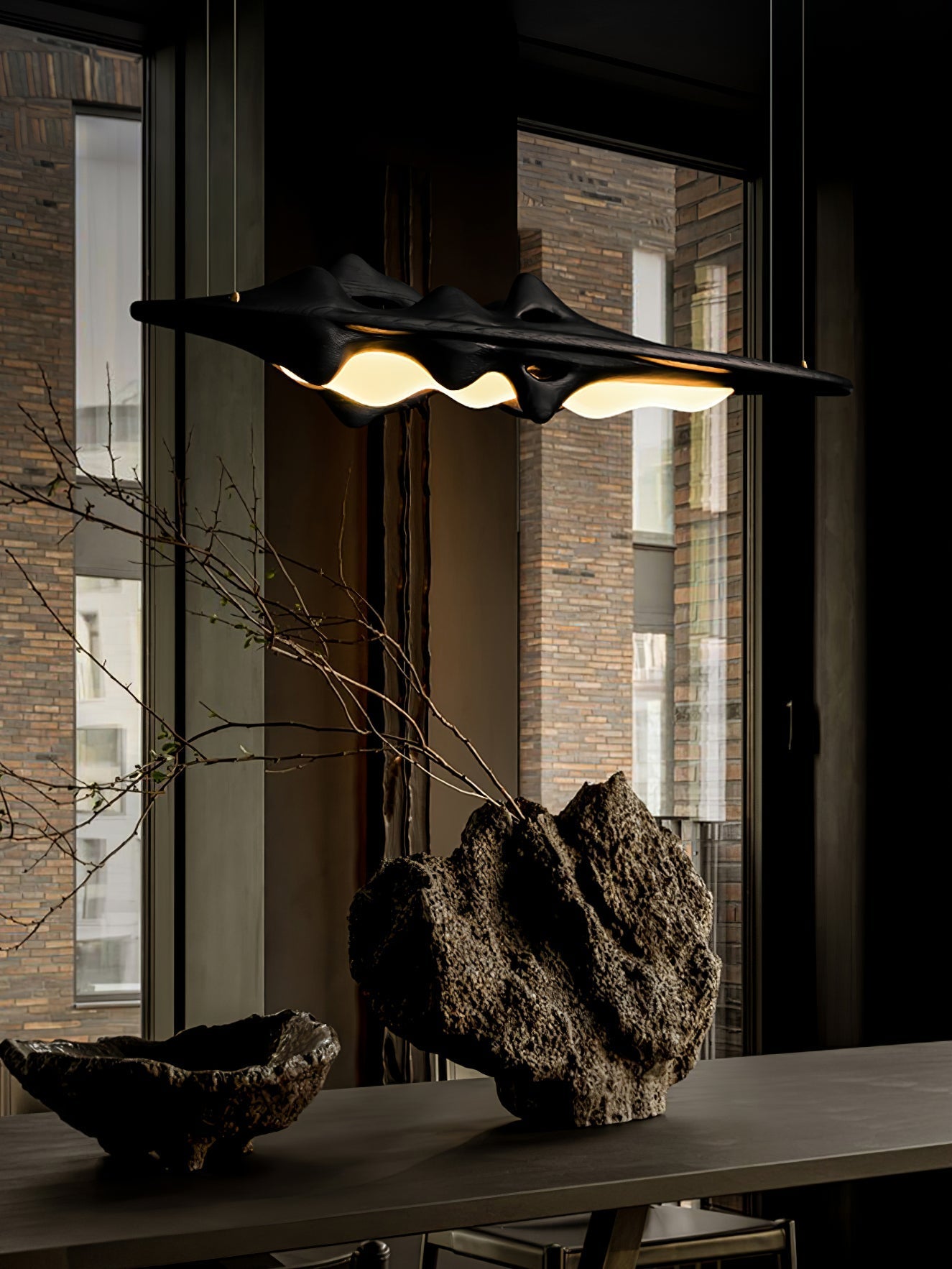 Ulsorira Topographic Wood Pendant Light - Letslighting
