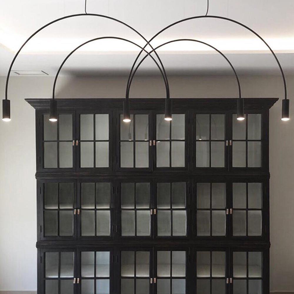 Solara Pendant Lamp Overlapping Cylinder Minimalist Dining Room - Letslighting