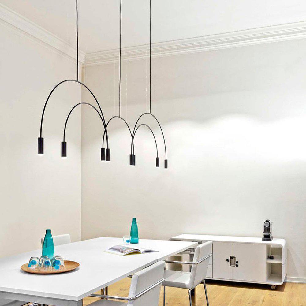 Solara Pendant Lamp Overlapping Cylinder Minimalist Dining Room - Letslighting