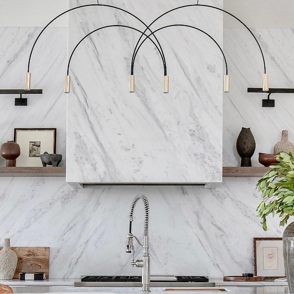 Solara Pendant Lamp Overlapping Cylinder Minimalist Dining Room - Letslighting