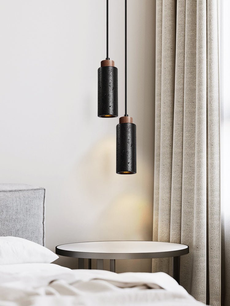 Vulcan Industrial Travertine Pendant Light
