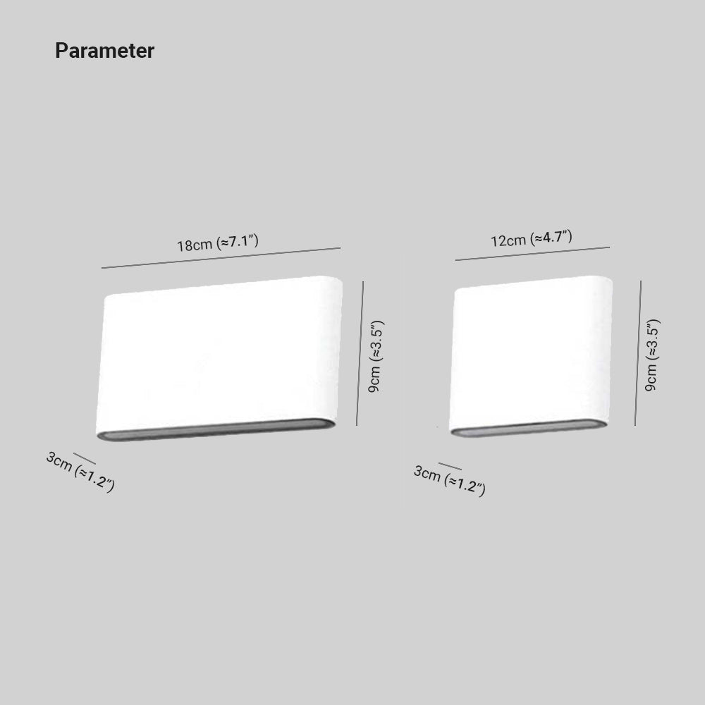 Ray Modern Rectagulart Metal Outdoor Wall Lamp