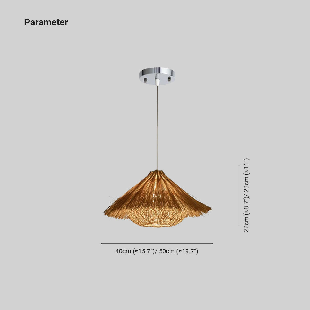 Ritta Hand-Woven Rattan Modelling Pendant Light