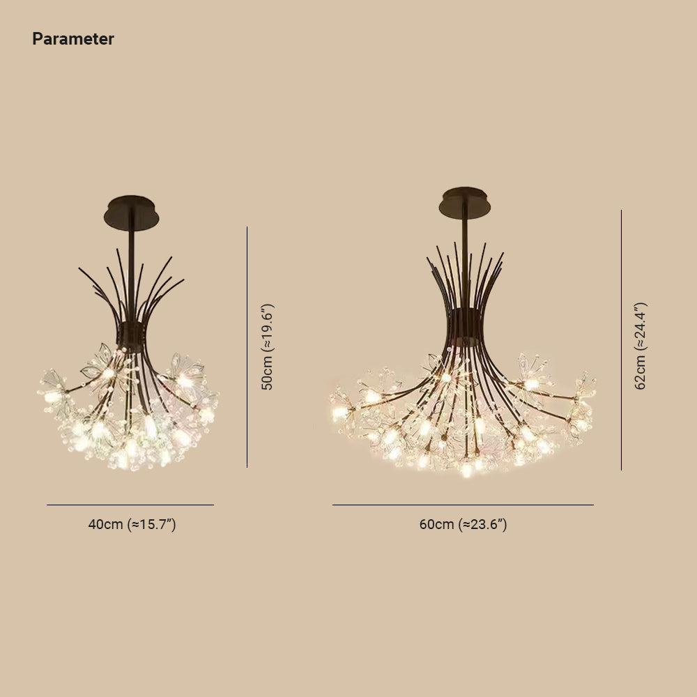 Arisha Modern Art Deco Crystal Sputnik Chandelier - Letslighting